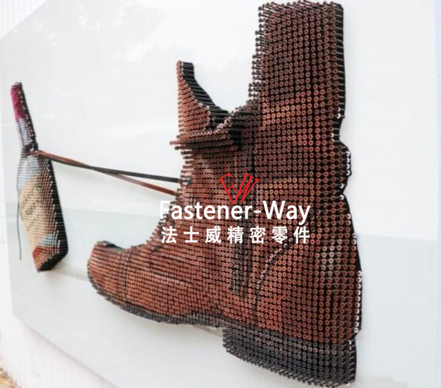 這幅畫居然是用螺絲釘做的！